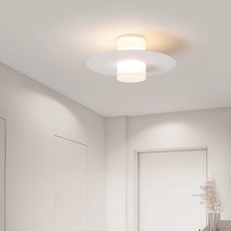 Plafonnier Led allée couloir couloir moderne pour salon salle à manger cuisine chambre noir blanc - vue 5 sur 9