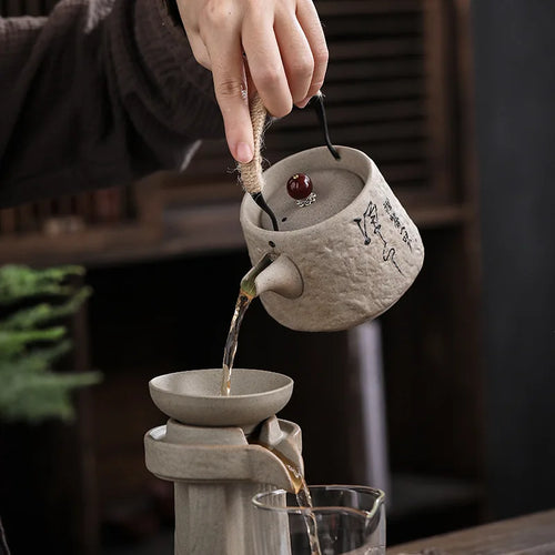 Service a the japonais retro theiere ceramique artisanale