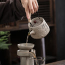 Service à thé japonais rétro céramique grain brut