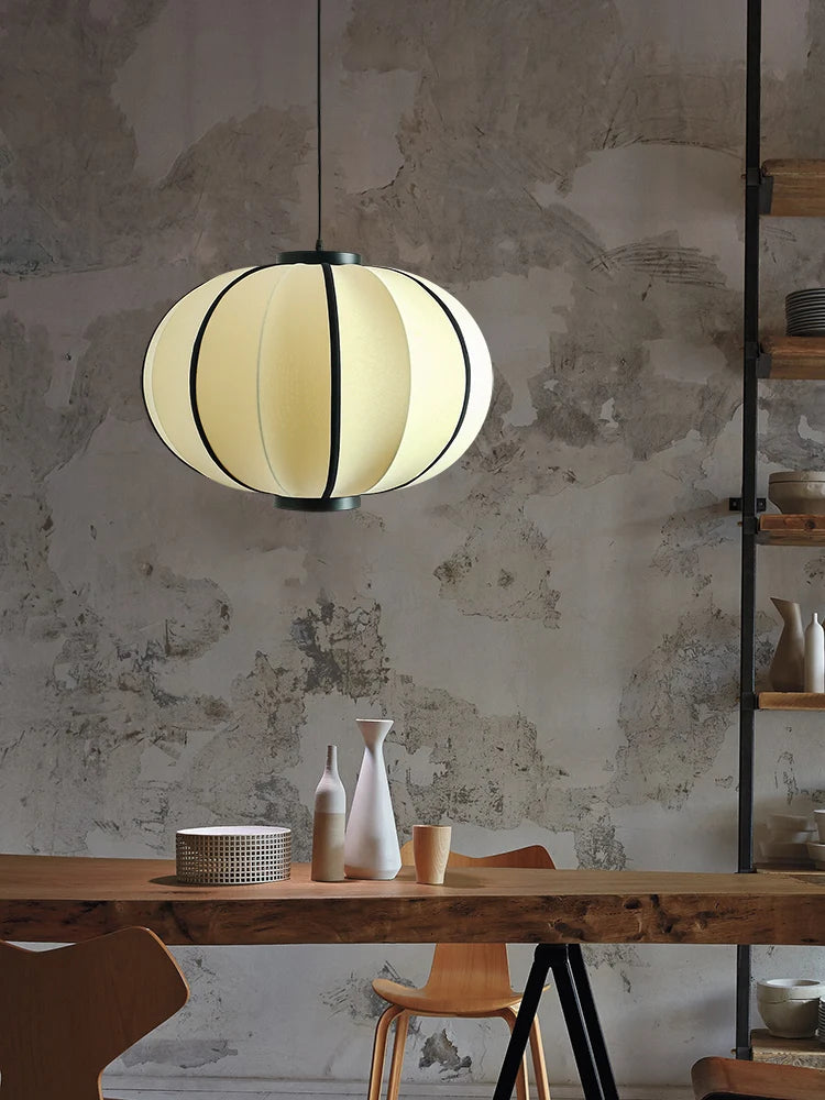 lustre moderne en tissu pour décoration intérieure et restaurant - vue 4 sur 8