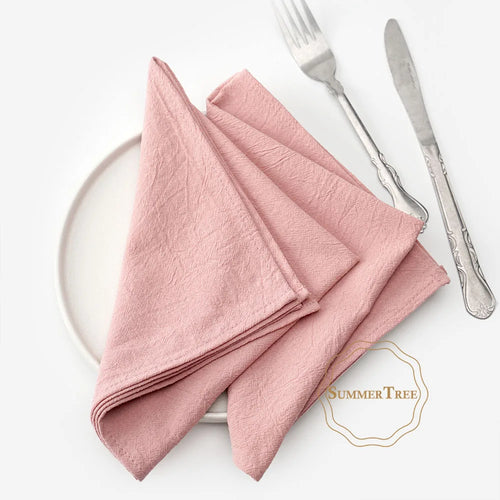 Serviette de table coton lavé style vintage handmade