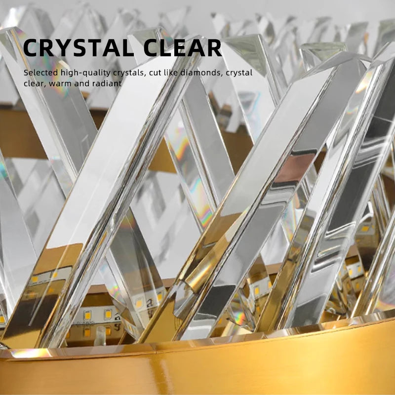 lustre en cristal lumineux suspension décorative pour intérieur - vue 5 sur 9