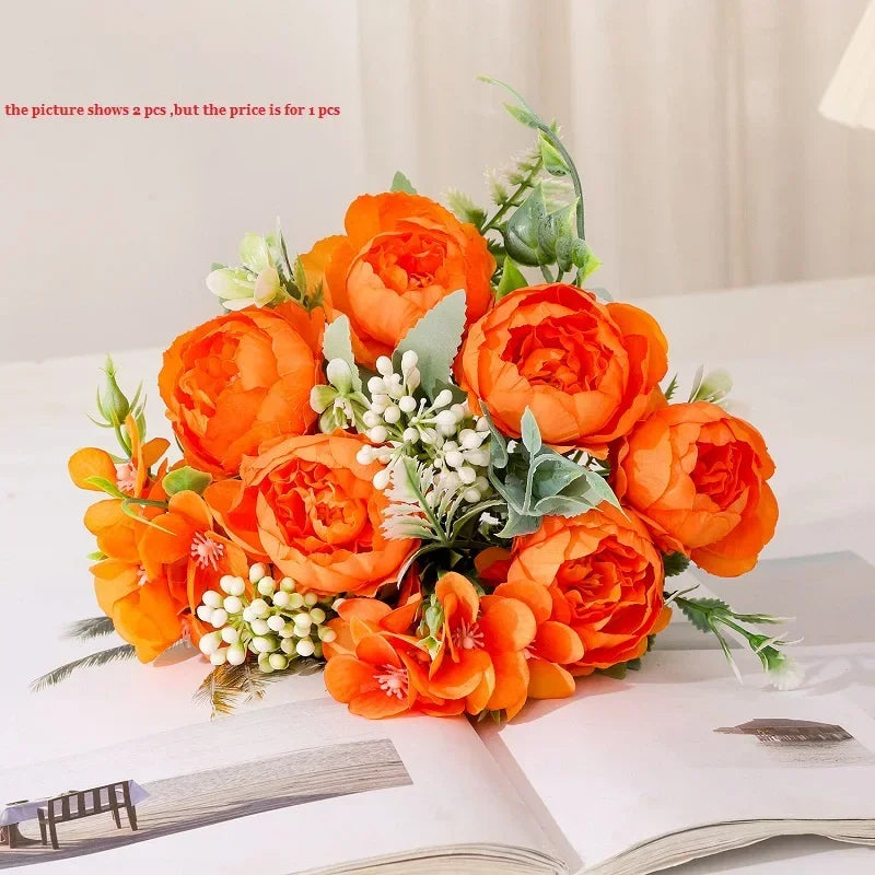 bouquet de pivoines artificielles pour décoration intérieure - vue 8 sur 12