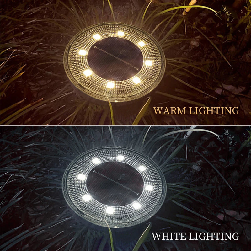 IP68 LED étanche extérieure énergie solaire lumière au sol contrôle de l'éclairage chemin pont lumières cour allée pelouse jardin décoration lampe