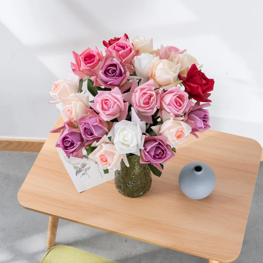 Realistic artificial roses for interior decoration - vue 5 sur 13