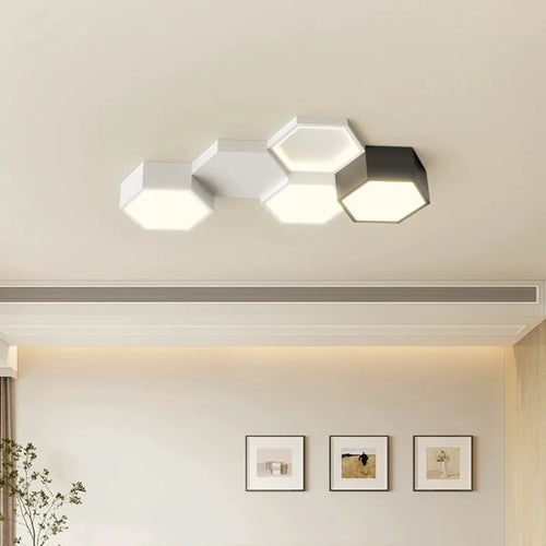 Lustre LED télécommandé nordique usine - vue 4 sur 11