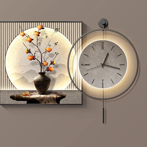 horloge murale grande taille design classique en métal moderne - vue 6 sur 11