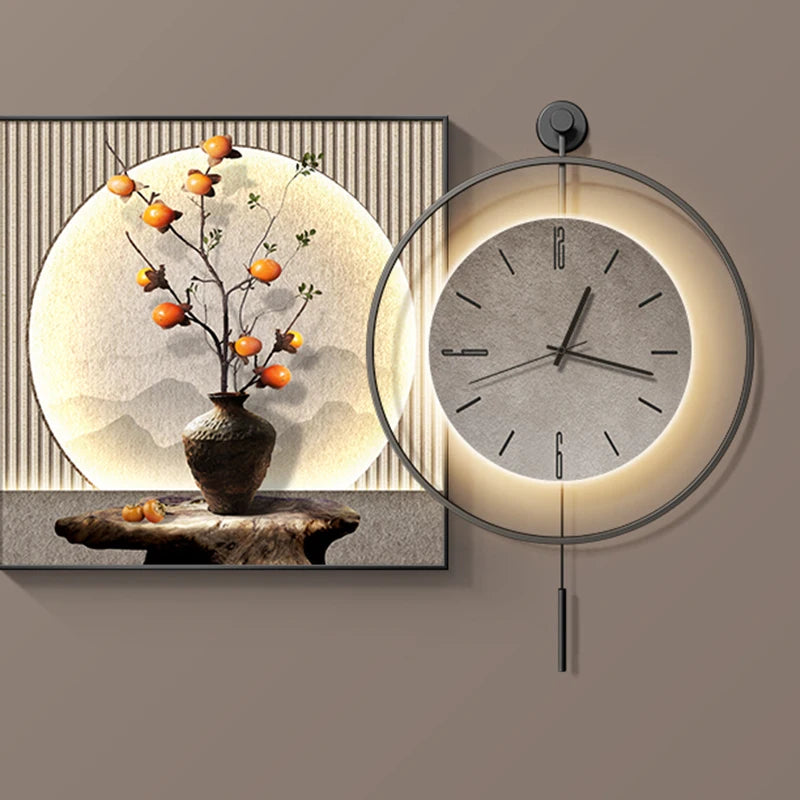 horloge murale grande taille design classique en métal moderne - vue 5 sur 11
