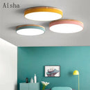 Modern round multicolour nordic LED surface mount ceiling light