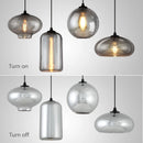 Suspension nordique en verre pour cuisine ou restaurant