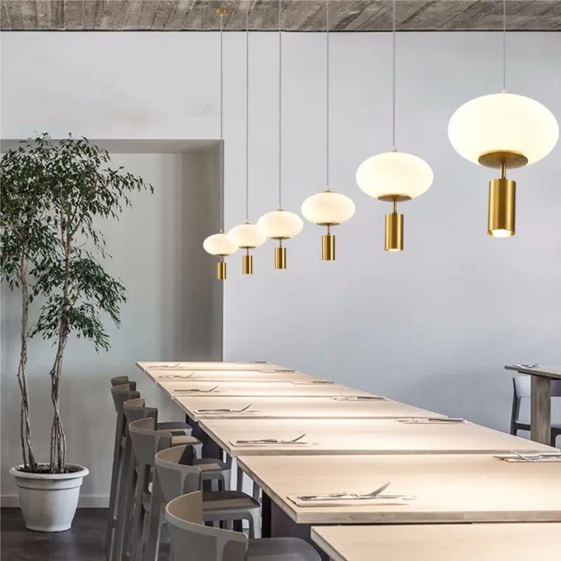 Rétro LED Suspension En Verre 1-3Tête Lanterne Transparente Lampes Suspendues Pour Chambre Cuisine Balcon Salons Luminaire Lustre - vue 3 sur 22