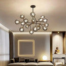lustre suspendu design en verre pour décoration intérieure