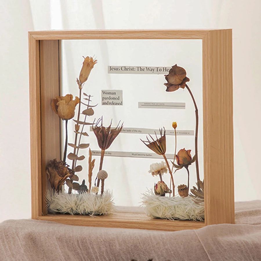 cadre photo 3d avec fleurs pour décoration de mariage - vue 3 sur 8
