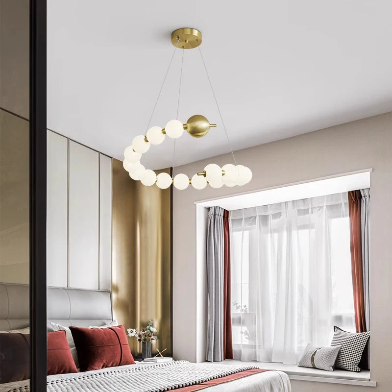 lustre led de luxe moderne pour éclairage intérieur suspendu - vue 6 sur 10