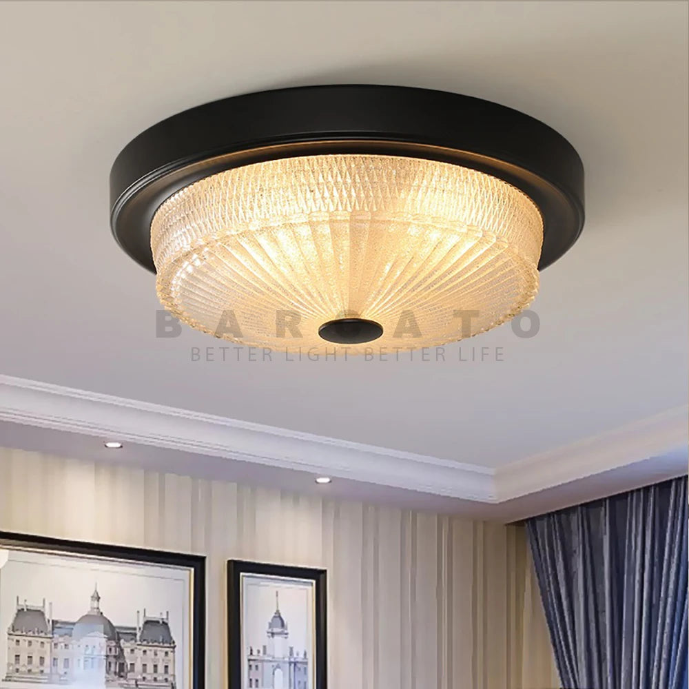 plafonnier Style américain LED créatif couloir allée blanc verre dépoli abat-jour lanternes décoration de la maison - vue 6 sur 8