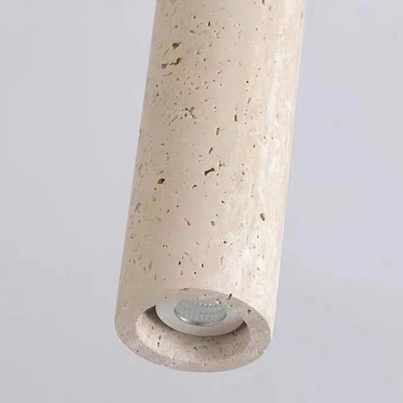 plafonnier cylindrique en pierre naturelle pour éclairage décoratif - vue 6 sur 8