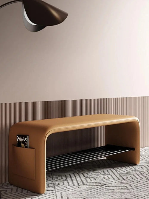 Doorway Shoe-changing Stool, Shoe Cabinet Storage, Two-purpose All-in-one Stool, Bedroom Simple Bedside Bench for Sitting - vue 3 sur 11