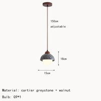 Suspension moderne en pierre grise naturelle