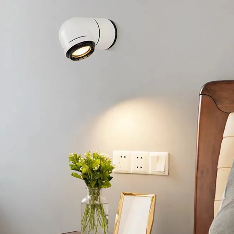 Applique spot LED créative blanc rouge PVC 4000K pour chambre salon allée escaliers - vue 5 sur 8