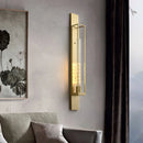 modern minimalist led wall light in brushed brass