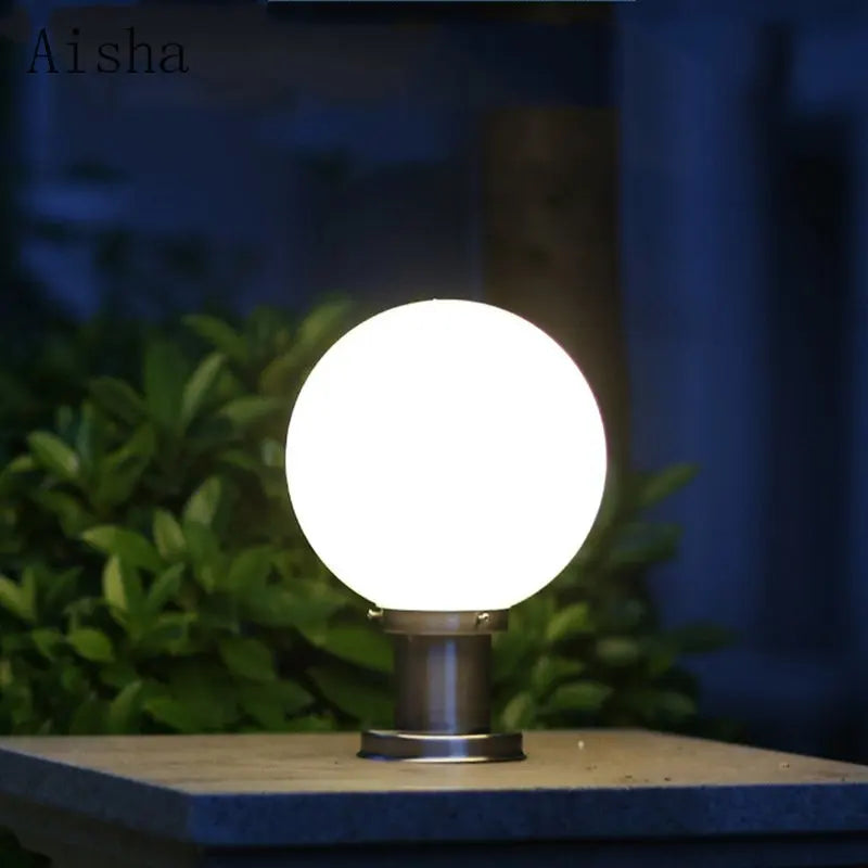 lampe extérieure en acier inoxydable pour jardin et clôture - vue 2 sur 7