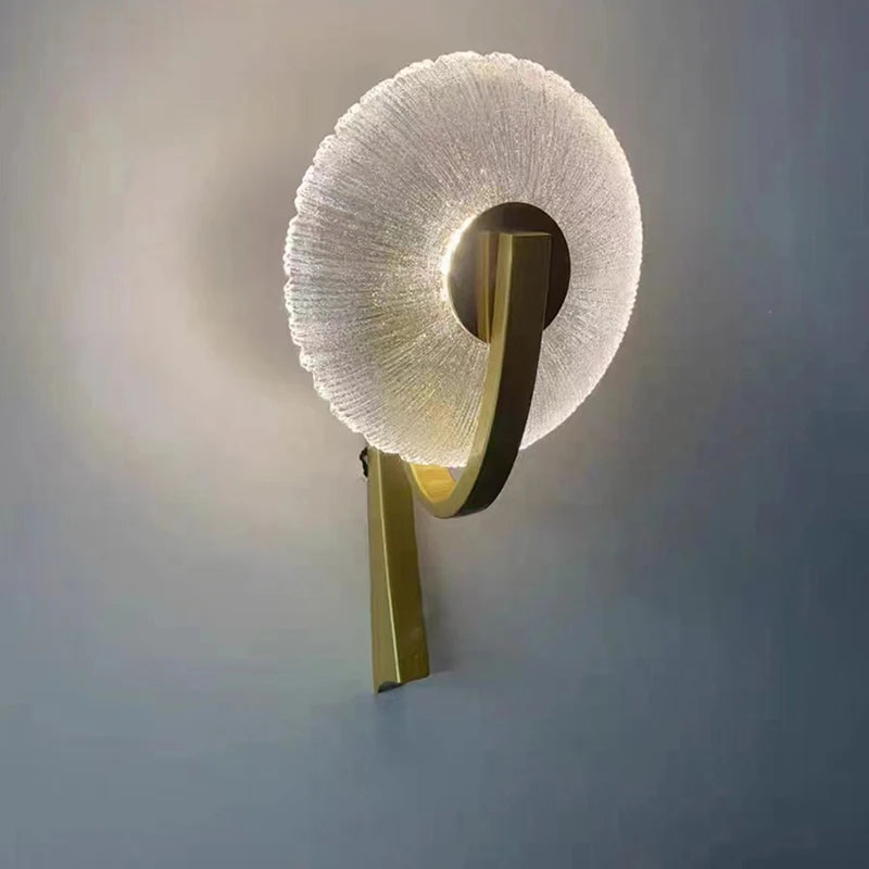 applique murale led métal verre transparent pour intérieur design élégant - vue 6 sur 8