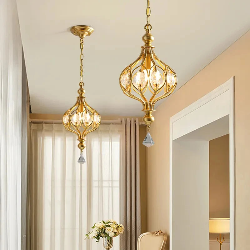 suspension rétro en cristal pour décoration intérieure élégante - vue 4 sur 7