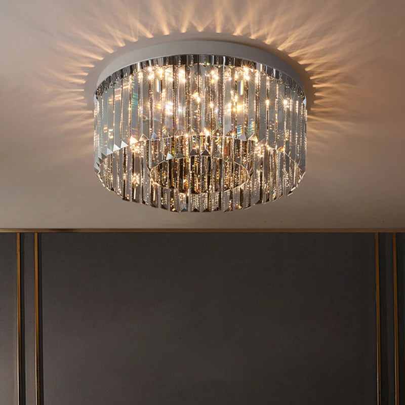 plafonnier en cristal design haut de gamme pour intérieur élégant - vue 6 sur 9