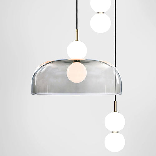 Lampe suspension verre post-moderne couloir décorative - vue 6 sur 15