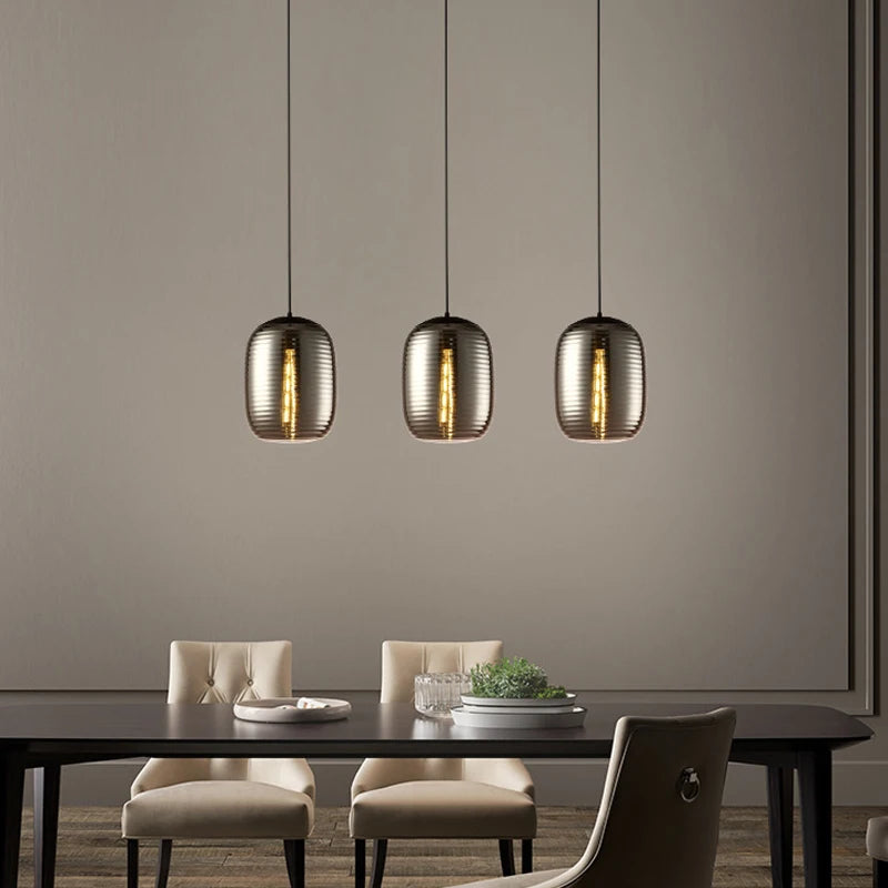 suspension en verre teinté pour une décoration moderne intérieure - vue 4 sur 8