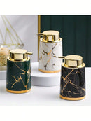 400ml Light Luxury Ceramic Marble Texture Refillable Press Mousse Foaming Soap Dispenser For Bottling, Filling Facial Cleanser