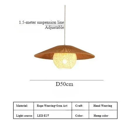 suspension japonaise en corde de chanvre pour décoration moderne - vue 21 sur 21