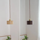 suspension LED en bois au design nordique moderne