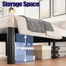 14in High Queen Bed Frame No Box Spring Needed, Heavy Duty Metal Platform Bed Frame Queen Size with Round Corners