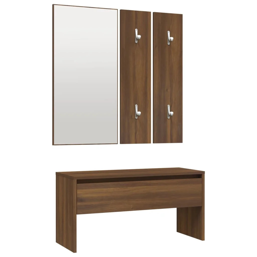 Allway Furniture Set Storage Ottoman Hallway Bench,Mirror cloths, Rack Panels plant Box for Living Room Room Entryway - vue 3 sur 12