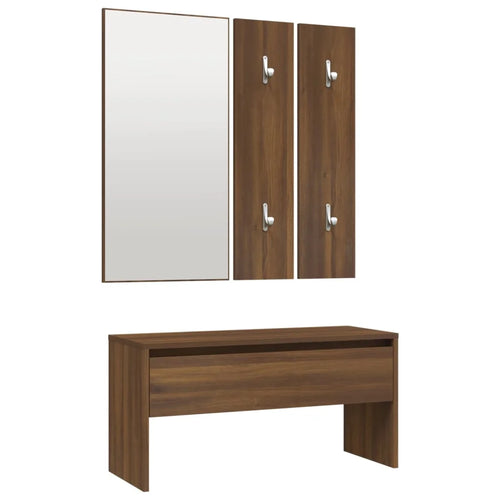 Allway Furniture Set Storage Ottoman Hallway Bench,Mirror cloths, Rack Panels plant Box for Living Room Room Entryway - vue 4 sur 12