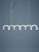Memphis U-shaped Nordic modern chandelier for living room, cafe or bar, cream minimalist style