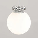 suspension en verre laiteux avec nœud papillon bauhaus led