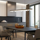 Modern minimalist black gold chandelier for interior decoration