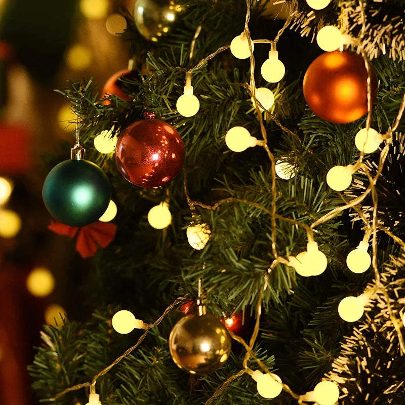 guirlande lumineuse led à boules pour mariage jardin et fêtes - vue 5 sur 9