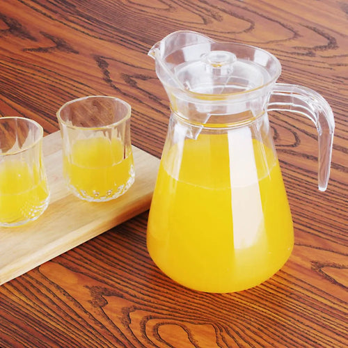 Carafe acrylique grande capacite resistante chaleur avec couvercle