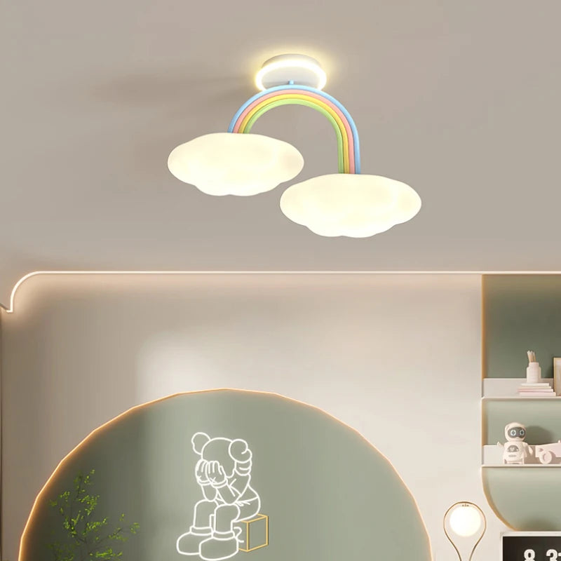 lustre mignon pour chambre d'enfants en style princesse et nuage - vue 4 sur 7