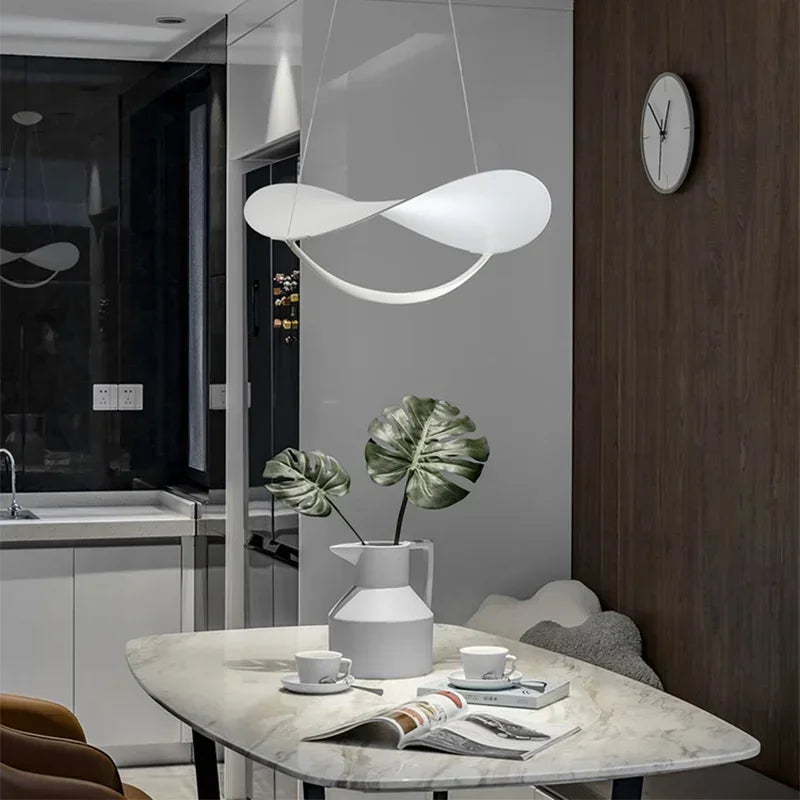 Italy Design High Quality Dining Room Kitchen Island Hanging Lamp Pendant Light Cloth Ceiling Chandelier  Close to Original - vue 4 sur 7