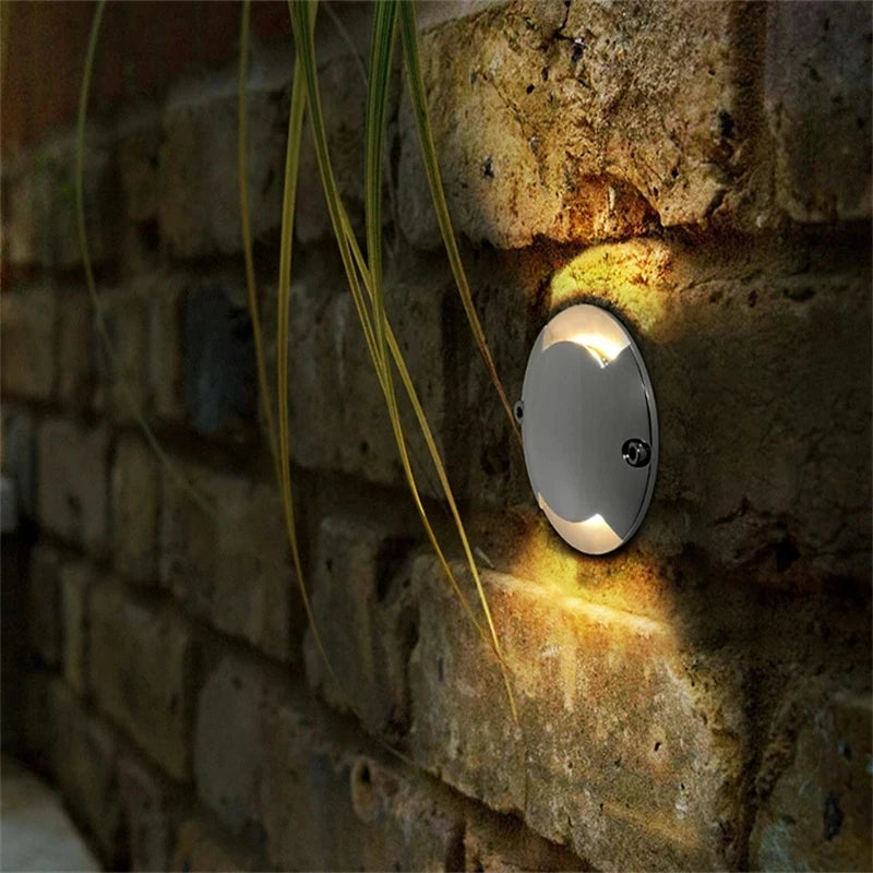 DC12V 1W Ultra-mince Led extérieur étanche jardin terrasse pelouse lampe IP67 étape escalier pont sol Spot monté en Surface projecteur - vue 6 sur 6