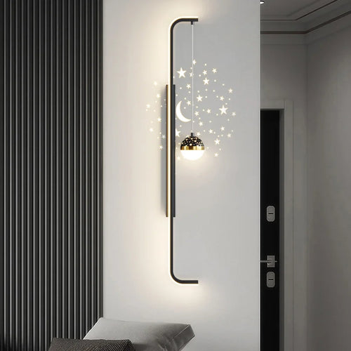 Applique murale longue noir blanc moderne - vue 4 sur 17