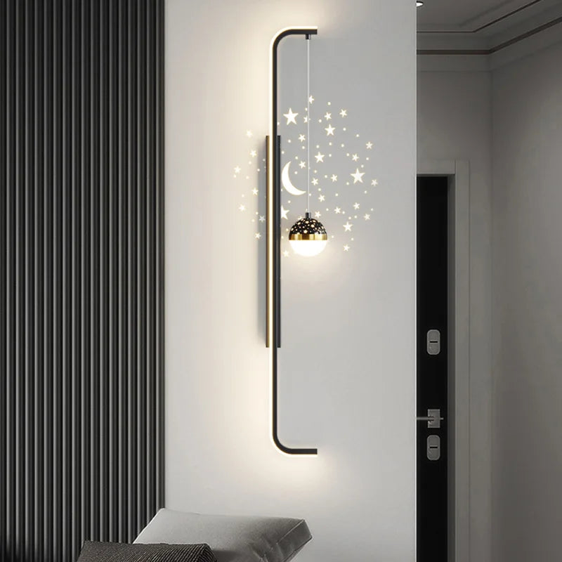 Applique murale longue noir blanc moderne - vue 3 sur 17