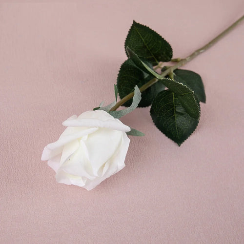 Artificial latex rose branch for realistic decoration - vue 2 sur 12