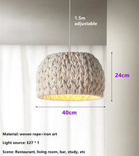 lustre japonais wabi sabi tissé à la main pour intérieur moderne