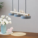 Modern nordic LED pendant light with minimalist macaron bird decoration