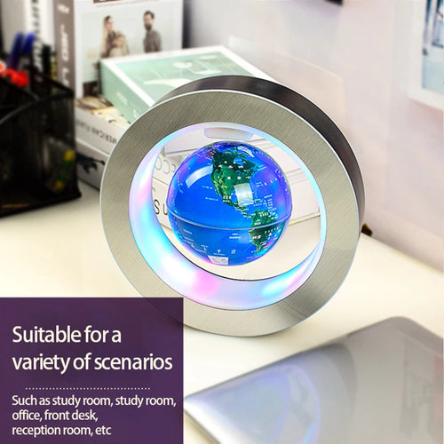 Magnetic levitation globe decoration living room black technology novel high-end decorative gifts with hand gifts, - vue 3 sur 13